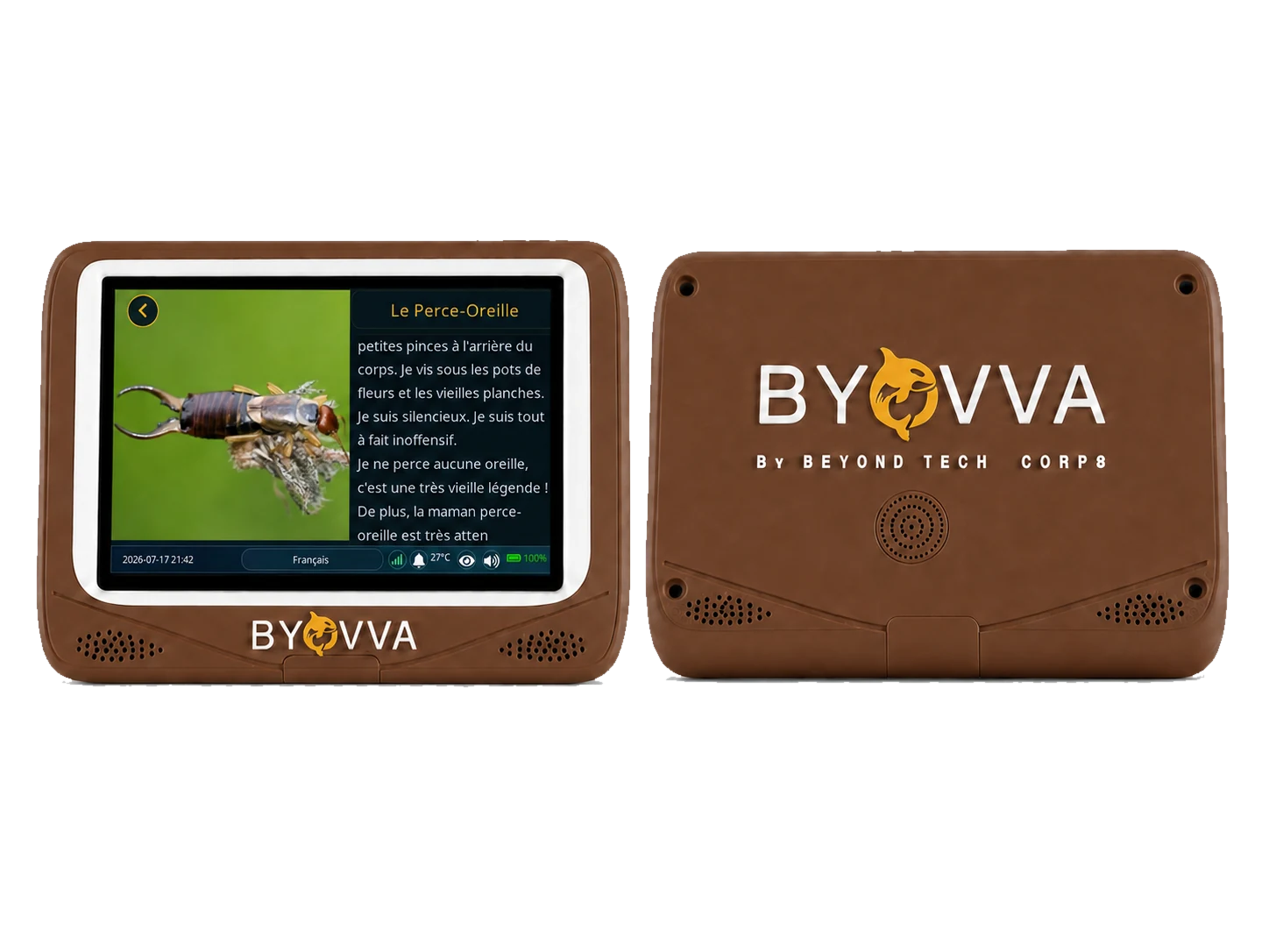 BYOVVA tablet in Cocoa brown