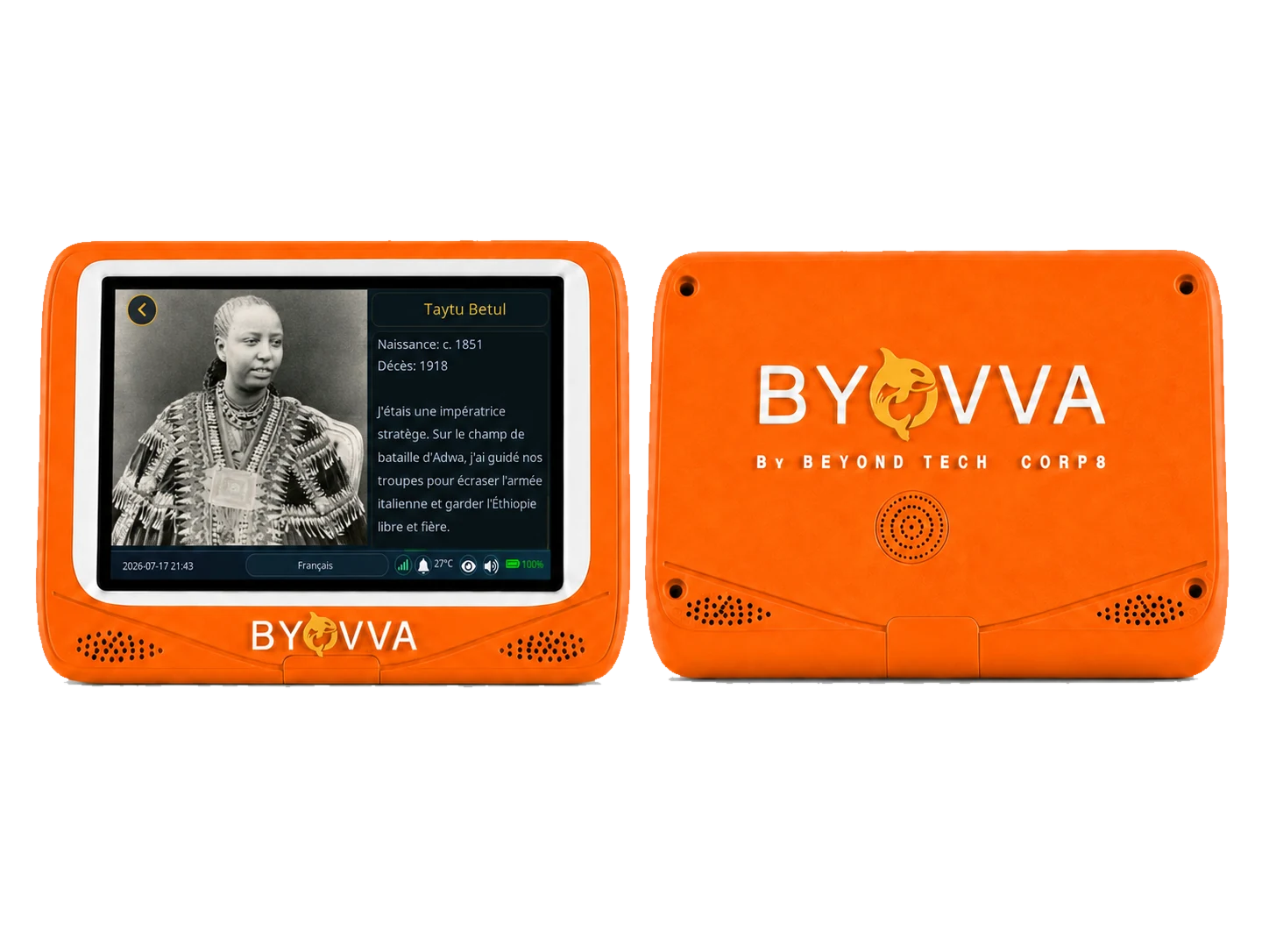 BYOVVA tablet in Tangerine orange